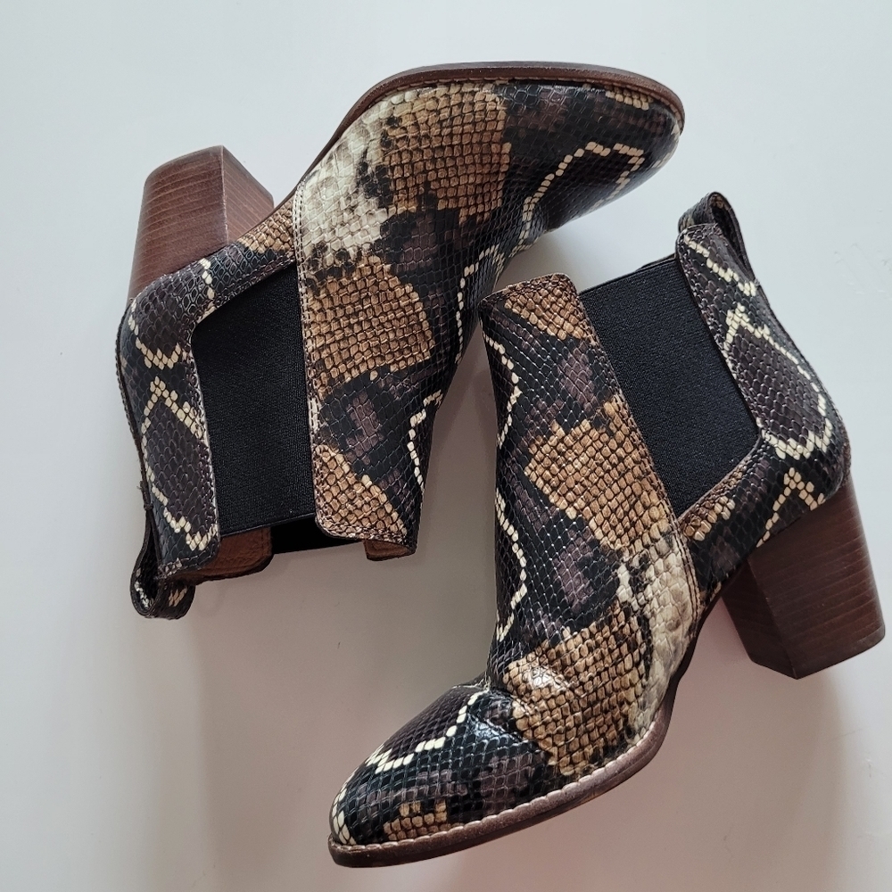 Madewell the regan boot in snake embossed leather - Picture 3 of 10